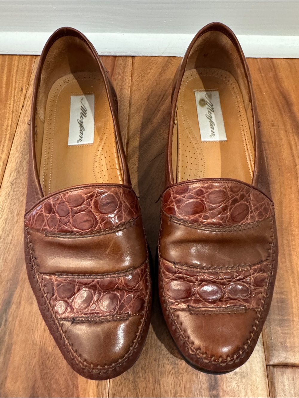 Men’s Mezlan Croc Crocodile loafers size 10